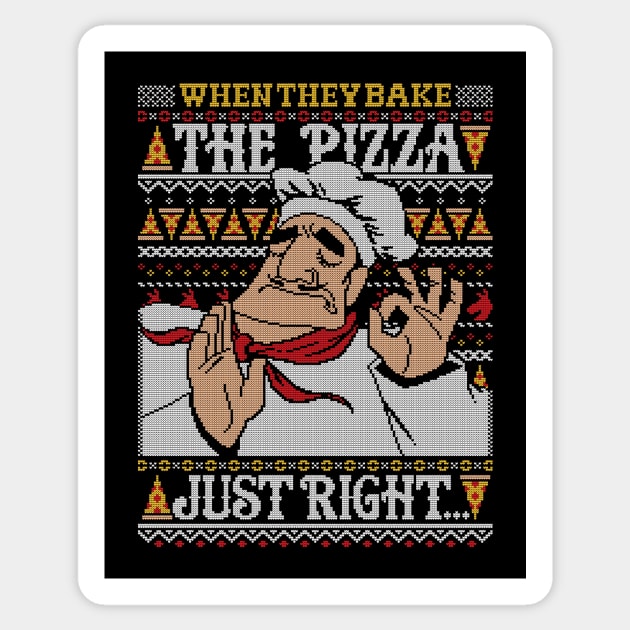 When They Bake the Pizza Just Right... Sticker by Punksthetic